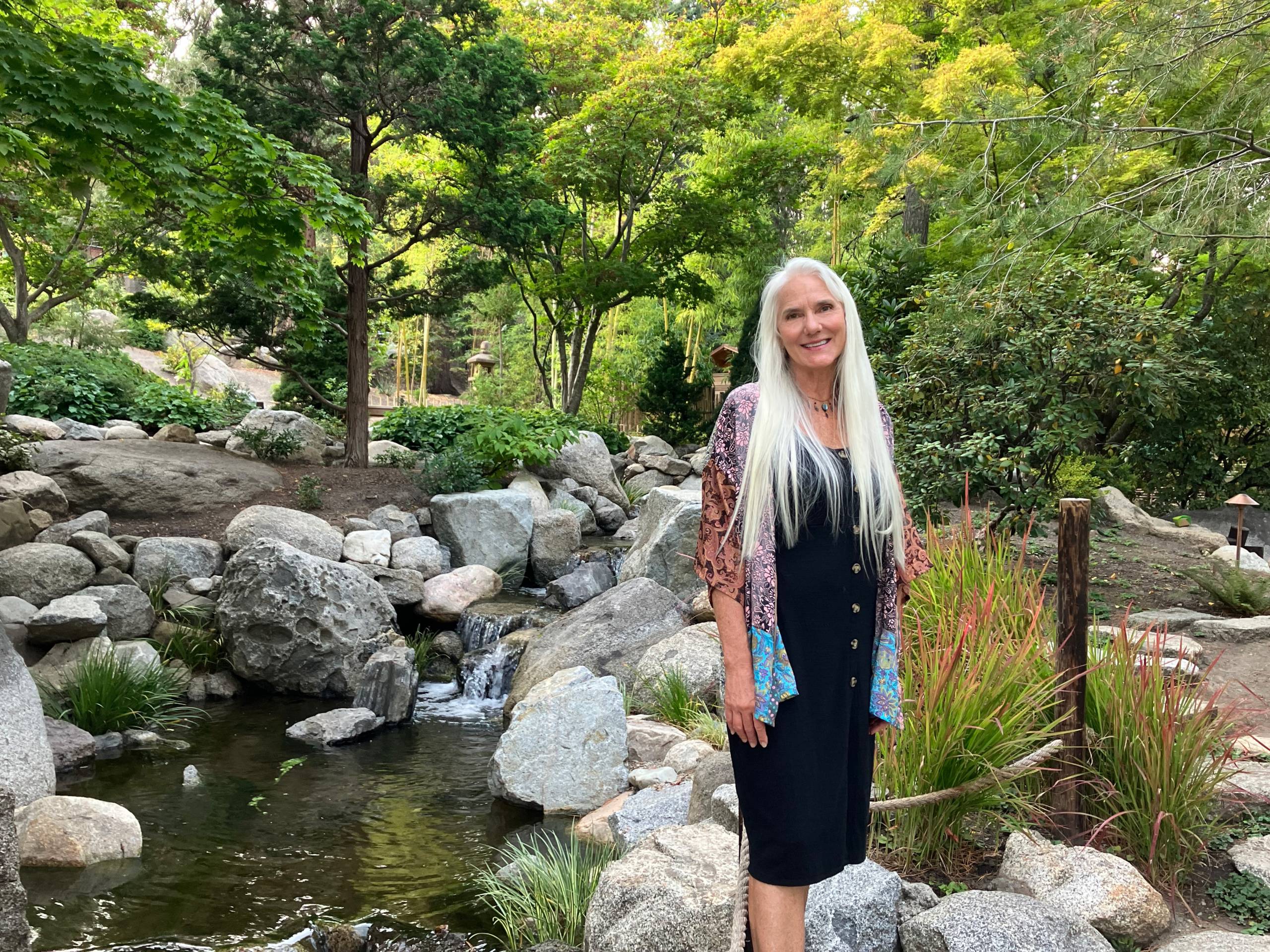 Rev. Kathy Zavada in Lithia Park, Ashland, OR