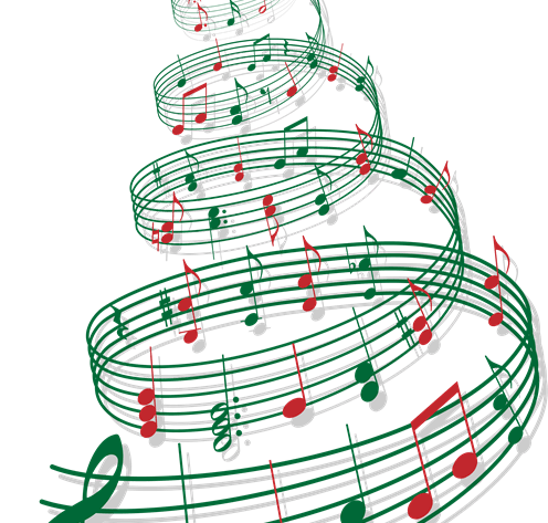 Xmas Tree Music Notes