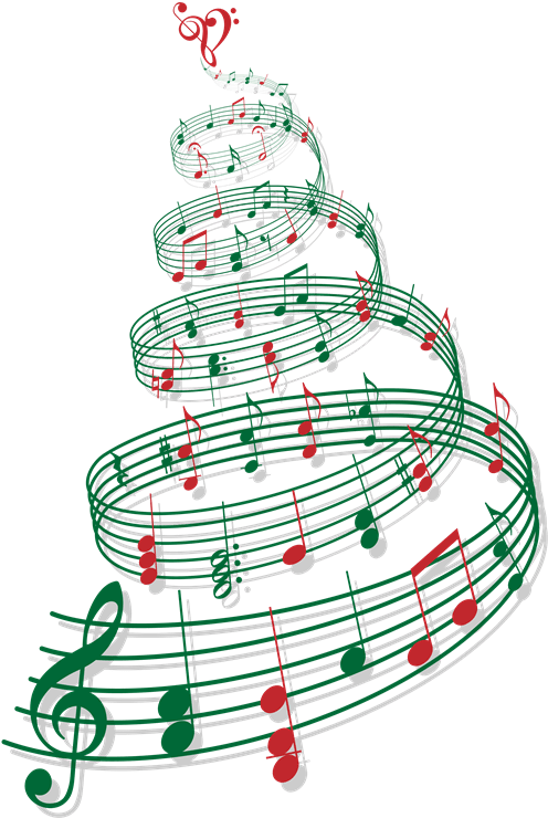 Xmas Tree Music Notes