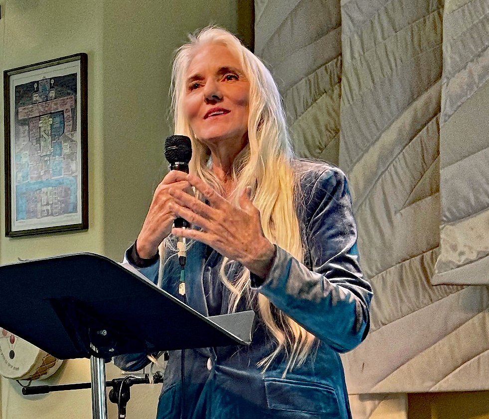 Rev. Kathy Zavada speaking at the inaugural gathering on Nov. 19, 2023.